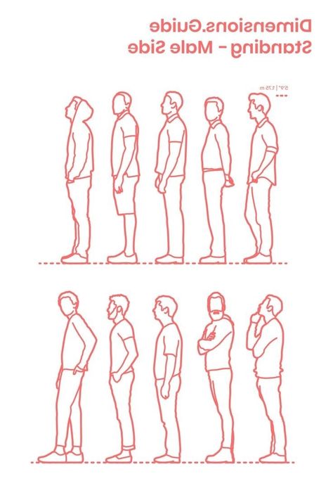 Two People Standing In Front Of Each Other Drawing, Side Profile Full Body Reference Guy, Person Standing Sideways Drawing, Standing Side Profile Drawing, People Standing Back To Back, Person Standing Side View, People Side View, Standing Side Profile, People Standing In Line