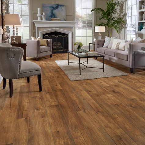 Hillside HIckory Laminate Floor - Home Flooring, Laminate Wood Plank Options - Mannington Flooring Mannington Flooring, Maple Laminate Flooring, Laminate Plank Flooring, Stone Laminate, Interior Design Minimalist, Oak Laminate Flooring, Attic Flooring, Wood Floors Wide Plank, Home Design Diy