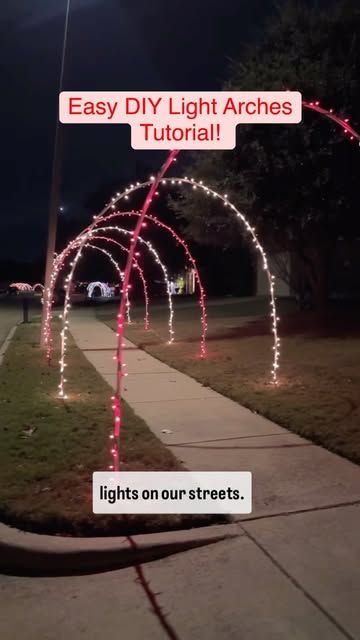 Side Walk, Diy Lighting, Easy Diy, Make Your Own, Arch, Make Your, Make It Yourself, Lighting, Christmas