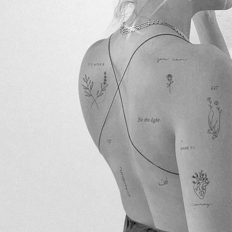 Tato Minimal, Petite Tattoos, Classy Tattoos, Back Tattoo Women, Discreet Tattoos, Spine Tattoos, Dainty Tattoos, Subtle Tattoos, Elegant Tattoos