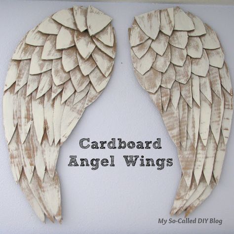 http://www.mysocalleddiyblog.com/2016/02/angel-wings-from-cardboard.html How To Make Wings, Diy Angel Wings, Angel Wings Wall Decor, Diy Angels, Diy Wings, Angel Wings Wall, Cardboard Painting, Handmade Angels, Angel Crafts