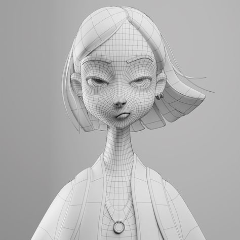 Winter Wind - Sculpting - Artwork / Finished Projects - Blender Artists Community 3d Art Style, Blender 3d Sculpting, 3d Chara Design, Retopology Character, 3d Art Blender, Blender Topology, Blender Character Design, 3d Modeling Reference, 3 D Model