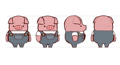 The Dam Keeper, Character Turnaround, 동화 삽화, Character Model Sheet, Model Sheet, 캐릭터 드로잉, Chibi Characters, Game Character Design, Dessin Adorable