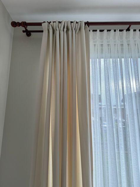 - This curtain helps you to have an elegant look at your home. - It is cotton&polyester mix fabric.  - In the photos the color is number 106.  - The curtain is pleatless and you need to order 2 pieces for 2 panels. - We are sewing a ribbon on top to hang the curtain with hooks or buttons. We can make the curtain rod pocket and as back tab as well.  - Hook & rings & buttons are not included. Linen Curtains Living Room, Cream Curtain, Cream Curtains, Curtain For Living Room, Contemporary Living Room Design, Living Room Design Inspiration, Beautiful Curtains, Home Curtains, Curtain Designs