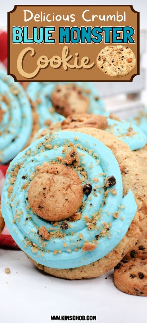 Crumbl blue cookies on a plate Crumbl Cookie Copycat Blue Monster, Crumbl Brookie Recipe, Crumbl Blueberry Cookies, Crumbl Cookie Monster Copycat, Jumbo Cookies Monsters, Mock Crumbl Cookies, Wedding Cake Crumbl Cookie, Crumbl Cookie Recipe Copycat, Better Than Crumbl Cookies