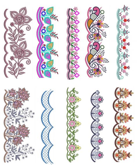 Cut Work Lace Border Embroidery Design - 50 Saree Border Designs Embroidery, Cut Work Embroidery Design Patterns, Embroidery Lace Border, Border Embroidery Design, Sewing Equipment, 2024 Ideas, Elephant Drawing, Cutwork Embroidery, Framed Embroidery