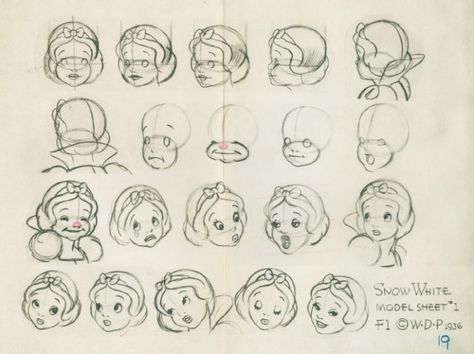 The Art of Snow White and the Seven Dwarfs Snow White Drawing, Marc Davis, Disney Art Style, Cartoon Drawings Disney, Snow White Disney, Fantasia Disney, Concept Art World, 얼굴 그리기, Animation Sketches