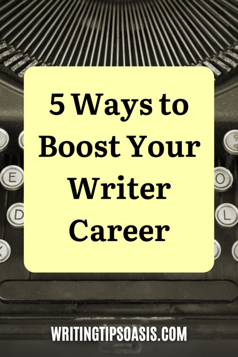 Image of old typewriter and title of pin which is 5 ways to boost your writer career. Writer Career Aesthetic, Successful Writer Aesthetic, Writer Career, How To Be A Good Writer Creative Writing, Freelance Content Writer, Successful Writer, Career Aesthetic, Writer Jobs, Writing Exercises