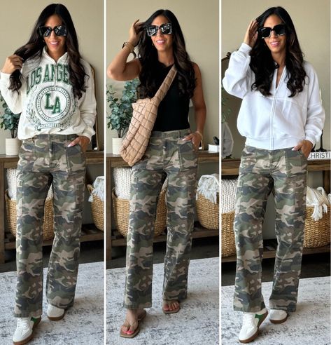 July’s best sellers! These camo pants are so good!! Wearing a size small- has a elastic waistband Sweatshirt - medium Zip-up bomber - small Tank - small  #LTKU#LTKOver40#LTKSaleAlert https://liketk.it/4MKWV Womens Camo Pants Outfit, Camo Shirt Outfit Women, Camo Pants Outfit Women, What To Wear With Camo Pants, How To Style Camo Pants, Camo Shirt Outfit, Cute Camo Outfits, Camo Leggings Outfit, Womens Camo Pants