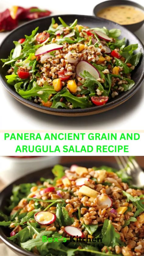 Panera Ancient Grain And Arugula Salad Recipe – Bex’s Kitchen Ancient Grains Salad, Panera Salad, Ancient Grains Recipes, Grain Salad Recipes, Arugula Salad Recipes, Grain Salad, Ancient Grains, Coleslaw Mix, Grain Foods