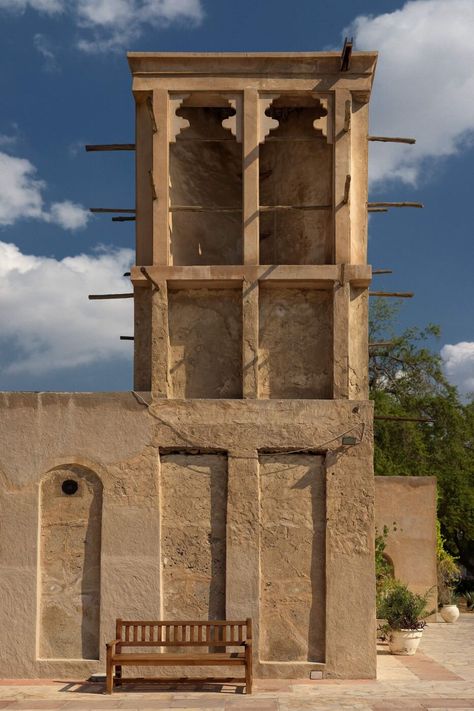 Uae Architecture, Arabic Architecture, Advanced Higher Art, Kingdom Of Bahrain, Urban Heat Island, Persian Architecture, Passive Solar Design, Lookout Tower, Architectural Art