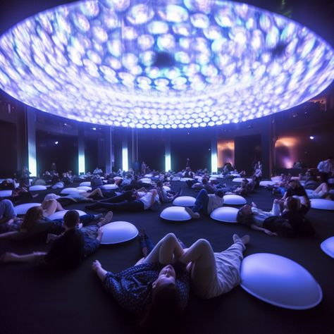 meditation room, immersive group experience, digital sun Immersive Exhibition Design, Immersive Experience Design, Immersive Photography, Immersive Room, Immersive Design, Immersive Exhibition, Immersive Installation, Light Fest, Sound Room