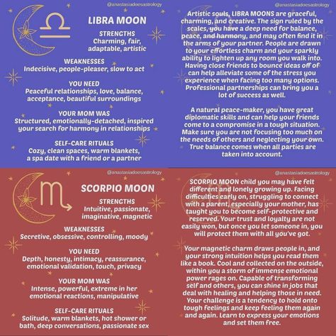 Pisces Sun Scorpio Moon, Leo Sun Libra Moon, Psychology Astrology, Leo Sun Scorpio Moon, Moon Sign Astrology, Libra Moon, Astrology Meaning, Chart Astrology, Scorpio Zodiac Facts