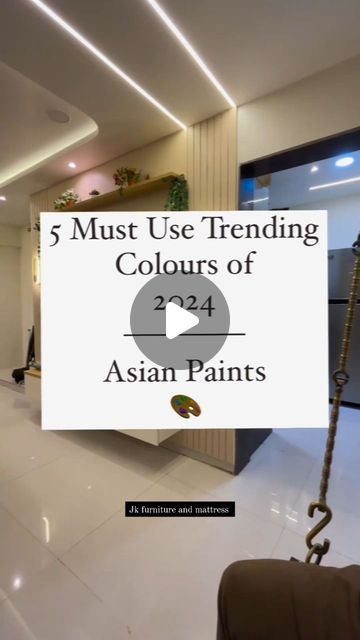 JK FURNITUR & MATTRESS on Instagram: "5 Most Use Trending Colours of 2024 🔥🔥 #InteriorStyling #interiordesigners #homedecor #homecolours #furnitureideas #interiorideas #colourideas #asianpaints #designer #jkfurnitureshop" Wall And Furniture Colour Combination, Living Room Wall Color Combination Ideas, Asian Paints For Living Room, Living Room Asian Paint Color Ideas, Asian Paint Bedroom Color Ideas, Asian Colour Combinations, Bedroom Asian Paint Colors, Wall Painting Colour Combination Living Rooms, Asian Paints Wall Colors