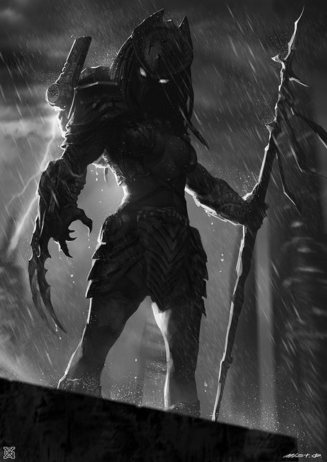 Female predator ——City Hunter, mist XG on ArtStation at… Female Yautja, Female Predator, Alien Warrior, Predator Artwork, Predator Alien Art, Predator Movie, Art Alien, Arte Alien, Alien Vs Predator