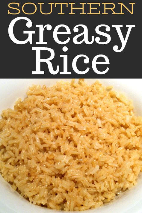 Greasy Rice, Southern Rice, Pork Stock, Rice Side Dish Recipes, Slow Cooked Chicken, Southern Recipes Soul Food, Rice Side Dishes, Easter Dinner Recipes, Southern Food