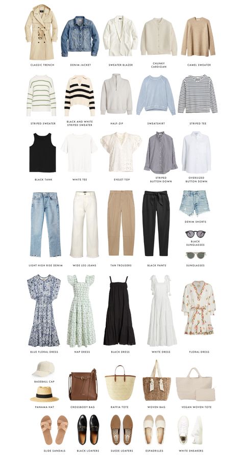 Timeless Wardrobe Capsule, Arizona Capsule Wardrobe, Spring Outfits Germany, Spring Outfits Basic, Staple Wardrobe Pieces Minimal Classic, Hm Outfits 2023, Spring European Fashion, Girly Capsule Wardrobe, Quick Outfits For School