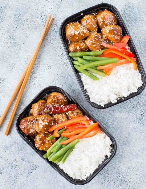 Spicy Chinese Chicken, Chinese Sauce, Spicy Asian Chicken, Meal Prep Lunch Box, Meal Prep On Fleek, Prep Lunch, Asian Sauce, Tomate Mozzarella, Lunch Bowl