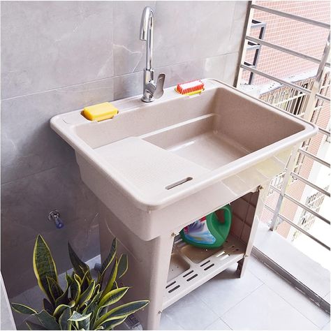 Large Capacity Sink, Wash Basin and Freestanding Tub, Accessories for Plastic Sinks with One-Touch Drain and Portable Household Hand Washing Station (Color : Marble, S : Amazon.de: DIY & Tools Tub Accessories, Washing Station, Portable Sinks, Hand Washing Station, Color Marble, Freestanding Tub, Free Standing Tub, Water Tap, Wash Basin