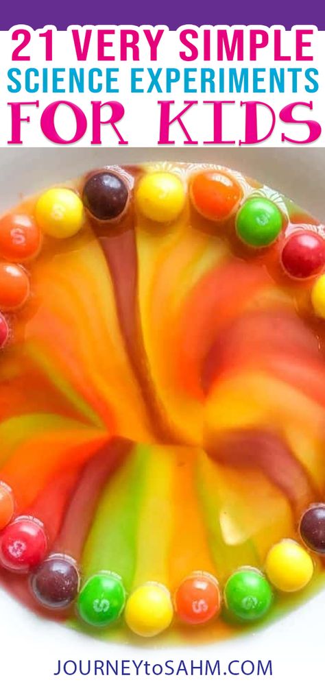 Skittle Rainbow Experiment, Skittles Rainbow Experiment, Simple Science Experiments For Kids, Skittles Experiment, Science Projects For Preschoolers, Simple Science Experiments, Cool Science Projects, Rainbow Experiment, Science Experiments Kids Easy