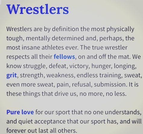 Wrestling Family Quotes, Wrestlers Prayer, Motivational Wrestling Quotes, Wrestling Mom Quotes, Wrestling Quotes Motivational, Wrestling Diet, Indy Wrestling, Wrestling Senior Pictures, Wrestling Tattoos