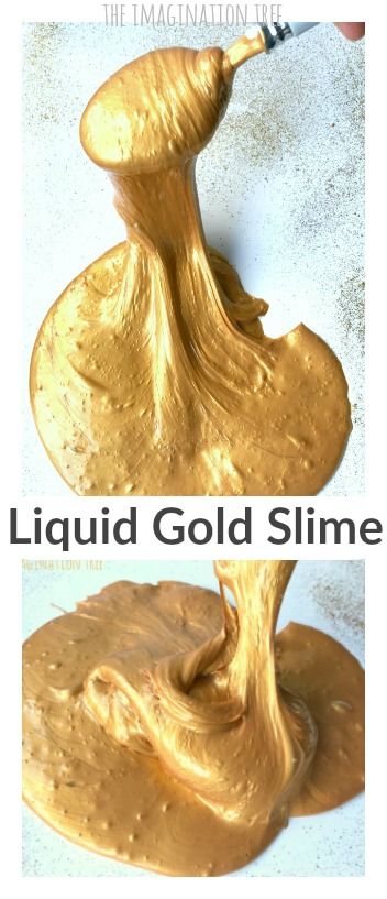 Gold Slime Recipe! Gold Slime Recipe, Sensory Resources, Beyblade Cake, Metallic Slime, Vacation Bible School Craft, Homemade Slime Recipe, Slime Making, Galaxy Slime, Easy Slime Recipe