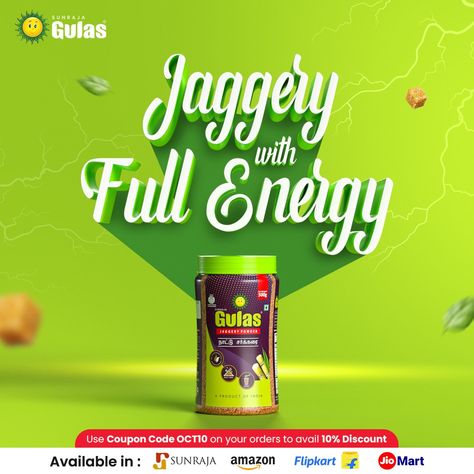 Gulas Jaggery Powder gives a quick source of energy due to its energy rich content. Taste the G with Energy, Gulas Jaggery Powder for the healthier and tastier option Jaggery Powder, Full Energy, Social Media Advertising Design, Food Advertising, Motion Graphics Design, Energy Sources, Advertising Design, Graphics Design, Motion Graphics