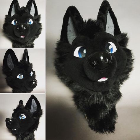 German Shepherd Fursuit, Husky Fursuit, Canine Fursuit, Dog Fursuit, Wolf Fursuit, Fursuit Ideas, Dark Wolf, Fur Suits, Eyes Smile