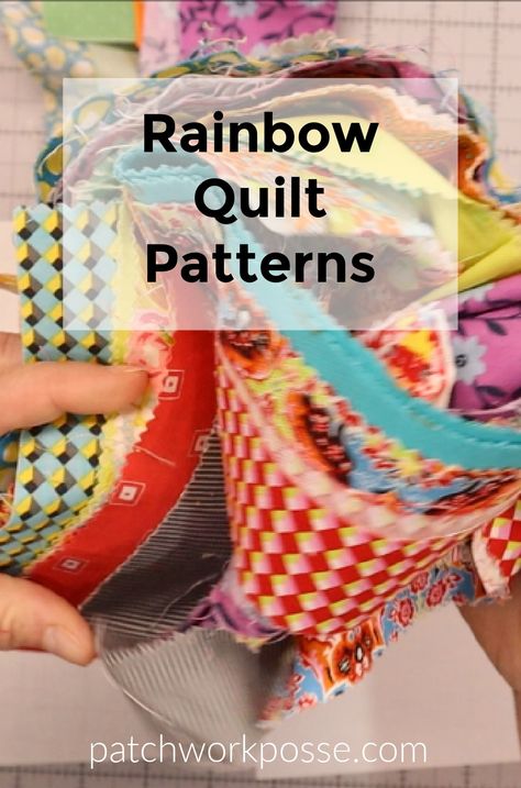 15 Easy to Sew Rainbow Quilt Patterns 1 Rainbow Patchwork Quilt, Rainbow Quilts Ideas, Rainbow Quilt Patterns, Rainbow Quilts, Quilt Planner, Layer Cake Quilt Patterns, Cake Quilt, Layer Cake Quilts, Jelly Roll Quilt Patterns