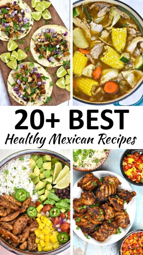 healthy mexican recipes pin Healthy Easy Mexican Recipes, Mexican Food Recipes Easy Healthy, Mexican Mediterranean Food, Family Mexican Dinner Ideas, Healthy Authentic Mexican Recipes, Mexican Inspired Recipes, Healthy Mexican Recipes Authentic, Healthy Mexican Breakfast Recipes, Mexican Healthy Dinner Recipes