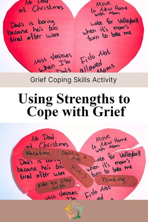 Do you want to help children learn how to cope and process grief in a safe and healthy way? This Grief Coping Skills activity for students and children can offer an interactive and engaging way to understand and manage difficult emotions. With practical strategies and ideas, this activity offers teachers and counselors a way to help children learn and practice grief coping skills. Follow us for more activities and resources to help enable children's self-expression and understanding of grief. Group Therapy Activities With Kids, Children Mental Health Activities, Mother Daughter Therapy Activities, Coping Skills Group Activities, Divorce Therapy Activities For Kids, Coping Skills Activity For Teens, Therapy Ideas For Teens, Bereavement Activities, Coping Skills Activity