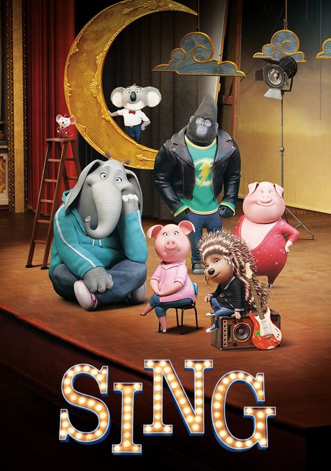 Sing Cartoon, Sing Movie Characters, Sing Animation, Sing 2016, Illumination Sing, Best New Movies, Sing Movie, Sing 2, Singing Competitions