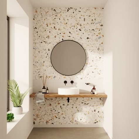 Bathrooms Styles, Terrazzo Bathroom Wall, Terrazzo Toilet, Terrazzo Bathroom Design, Vibe Bathroom, Terazzo Floor, Terrazzo Bathroom, Small Toilet Room, Bathroom Plan