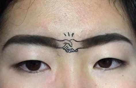 Permanent Makeup Eyebrows, Weird Tattoos, Bad Tattoos, Lip Tattoos, Smile Food, Funny Tattoos, Eyebrow Tattoo, Fun Style, Art Travel