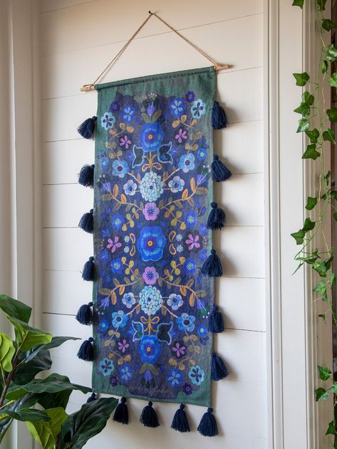 Tassel Tapestry – Natural Life Hanging Tapestry Ideas, Wall Fabric Decor, Door Tapestry, Colorful Boho Home, Diy Tapestry, Boho Gallery Wall, Blue Tapestry, Rug Wall Hanging, Boho Tapestry