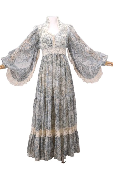 70s GUNNE SAX fairy print prairie maxi dress gown 11 / vintage 1970s nymph goddess peasant lace up dress RARE Gunne Sax Dress Vintage 70s, Sax Dress, Gunne Sax Dress, Lace Up Dress, Gunne Sax, Prairie Dress, Dress Inspiration, Dress Gown, Runway Collection