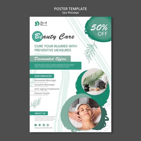 Spa Flyer, Remedial Massage, Beauty Salon Posters, Spa Weekend, Instagram Branding Design, Beauty Posters, Skin Care Spa, Beauty Pop, Instagram Branding