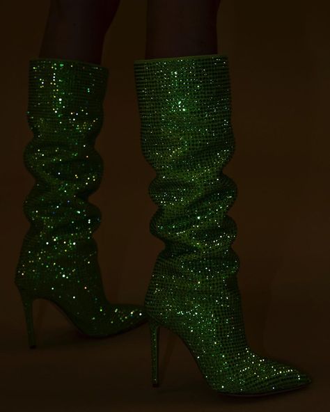 Paris Texas on Instagram: “Sparkle Green ✨ Paris Texas Exclusive Capsule Collection AVAILABLE AT @brownsfashion @fwrd @matchesfashion @modaoperandi @mytheresa.com…” Birthday 22, Sparkly Boots, Black Theme, Green Boots, Paris Texas, Shoe Inspo, Capsule Collection, Draco Malfoy, Moda Operandi