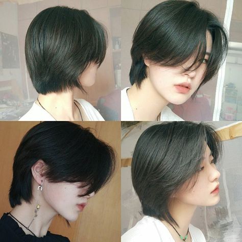 Down Hairstyles Straight, Shortish Hair, Tomboy Haircut, Ulzzang Short Hair, Tomboy Hairstyles, Short Hair Tomboy, Hairstyles Straight, Korean Short Hair, Really Short Hair