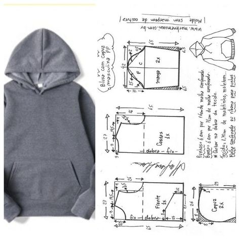 Pola Jaket, Hoodie Sewing, Pola Topi, Hoodie Sewing Pattern, Mens Sewing Patterns, Kids Clothes Diy, T Shirt Sewing Pattern, Girls Clothes Patterns, Trendy Sewing Patterns