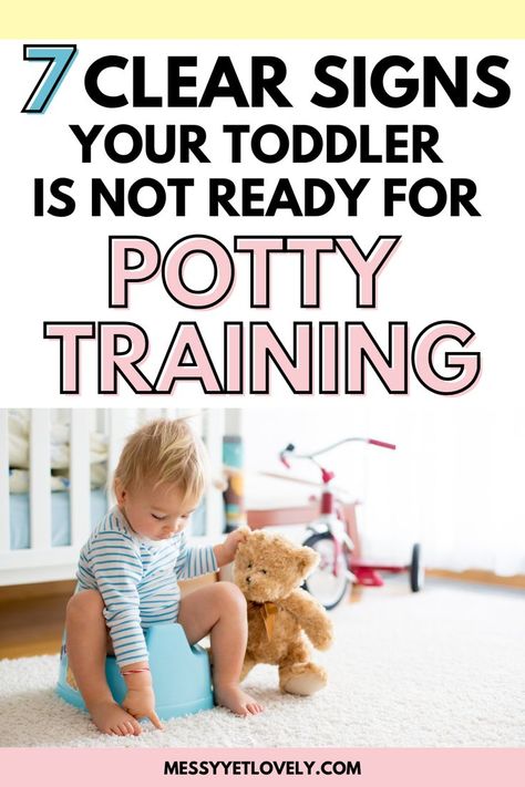 Are you a toddler parent wondering about when to start potty training? Potty training is an important milestone that requires time and patience. So if you start potty training too soon, it can backfire on your efforts and take longer time than needed. Here are 7 signs that your toddler is not ready for potty training and learn about the right time to start potty training. When To Start Potty Training, Potty Training Activities, Toddler Behavior Management, Easy Potty Training, Toddler Potty Training, Starting Potty Training, Potty Training Chart, Toddler Behavior, Potty Time