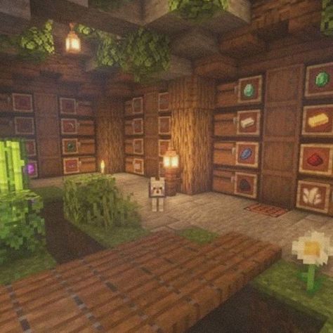 Chalet Minecraft, Minecraft Storage Room, Minecraft Rooms, Château Minecraft, Minecraft Storage, Houses Blueprints, Minecraft Underground, Construction Minecraft, Minecraft Welten