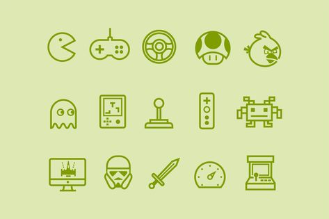 15 Video Game Icons Small Game Tattoos, Video Game Tattoos Small, Video Game Symbols, Video Game Icons, Robot Icon, Comic Book Tattoo, Video Game Tattoos, Video Game Logos, Game Icons