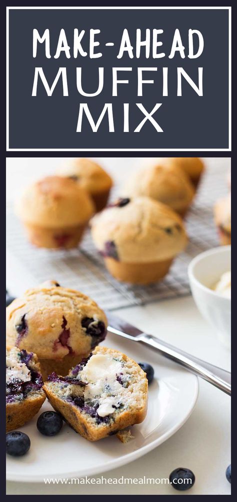 Freezer Cooking, Healthy Freezer Meals, Homemade Muffin Mix, Muffin Mix Recipe, Bakery Style Muffins, Homemade Muffins, Cheap Healthy Meals, Muffin Mix, Baking Mixes