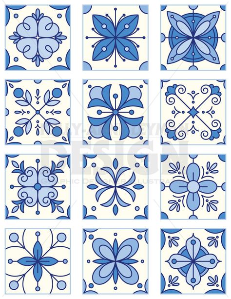 Spanish Mosaic Tile, Mosaic Graphic Design, Morrocan Patterns, Spanish Mosaic, Mozaik Art, Italian Tiles Pattern, Blue Moroccan Tile, Tile Background, Moroccan Tiles Pattern