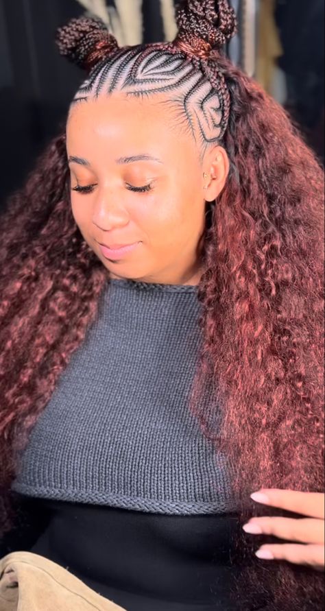 Half Lines And Braids Hairstyles, Lines And Braids Hairstyles, Straight Up Hairstyles, Half Braids, Cornrows Natural, Natural Hair Box Braids, Bohemian Braided Hair, Cornrows Natural Hair, Short Box Braids Hairstyles