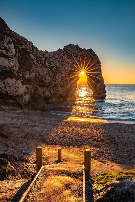 Projector Photography, Completed Bucket List, Door Photography, Durdle Door, Follow The Sun, Golden Hour Photos, Golden Hour Photography, The Golden Hour, Door Steps