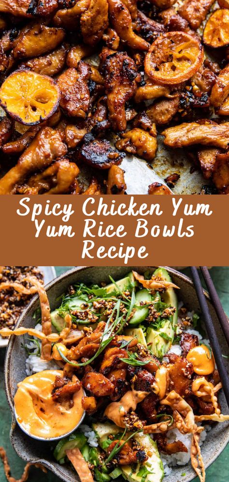 Spicy Chicken Yum Yum Rice Bowls are a delightful fusion of flavors and textures, featuring tender, spicy chicken served over a bed of fluffy rice and topped with a creamy, tangy yum yum sauce. This recipe combines elements of Asian and American cuisine, creating a satisfying and tasty meal that’s easy to prepare. Here’s how […] The post Spicy Chicken Yum Yum Rice Bowls Recipe appeared first on Cheff Recipes. Asian Chicken Dishes For Dinner, Asian Bowls Chicken, Spicy Chicken Bowl Recipe, Tasty Asian Recipes, Asian Rotisserie Chicken Recipes, Spicy Chicken Yum Yum Rice Bowls, Asian Bowls Recipe, Spicy Chicken Fried Rice, Chicken Yum Yum Rice Bowls