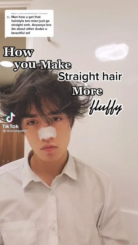 How To Style Bangs Men, How To Style Short Hair Men Messy, How To Get Messy Hair Look Men, How To Style Short Wet Hair, Boy Haircut Straight Hair Short, Messy Medium Hairstyles Men, Medium Messy Hairstyles For Men, Messy Hair Tutorial Boy, Short Curtain Bangs Tutorial