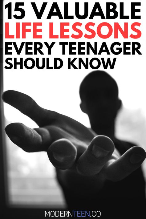 life lessons every teenager should know and life skills for teens to learn #lifelessons #teenlifelessons #teenagelife #lifelessonsforteenagers #teenadvice #teentips #valuablelessons Life Skills For Teens, Teenage Attitude, Teen Tips, Teenager Quotes About Life, Life Goals List, Every Teenagers, College Resources, Thinking Of You Quotes, Teen Advice